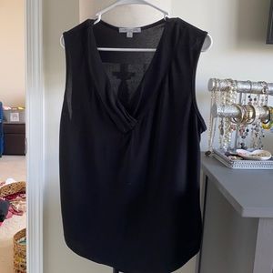 Black v neck blouse